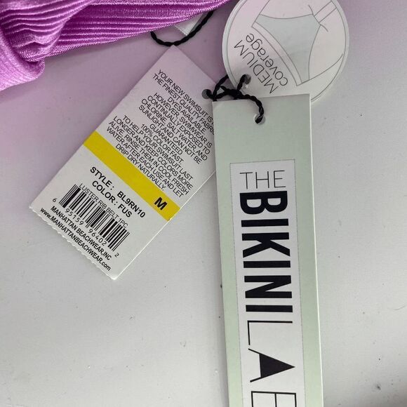 BikiniLab women's fuschia one piece belted bathing suit womens m - Picture 6 of 9